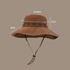 Summer Western Cowboy Hat Women Men Large Brim Fisherman Hat Outdoor Camping Hiking Fishing Sunshade Panama Cap