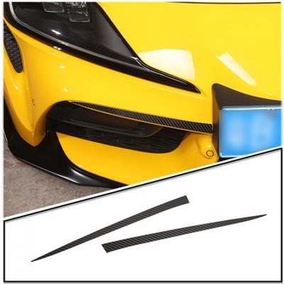 Carbon Fiber Front Fog Light Lamp Eyebrow Cover Trim For Toyota Supra A90 19-22