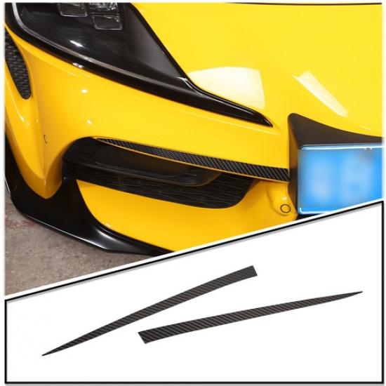 

Carbon Fiber Front Fog Light Lamp Eyebrow Cover Trim For Toyota Supra A90 19-22