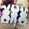 Easter 3pcs/lot Rabbits Metal Cutting Dies Cutter Stencils Scrapbooking Decorative Embossing Photo Album Decor Card Making DIY Craft