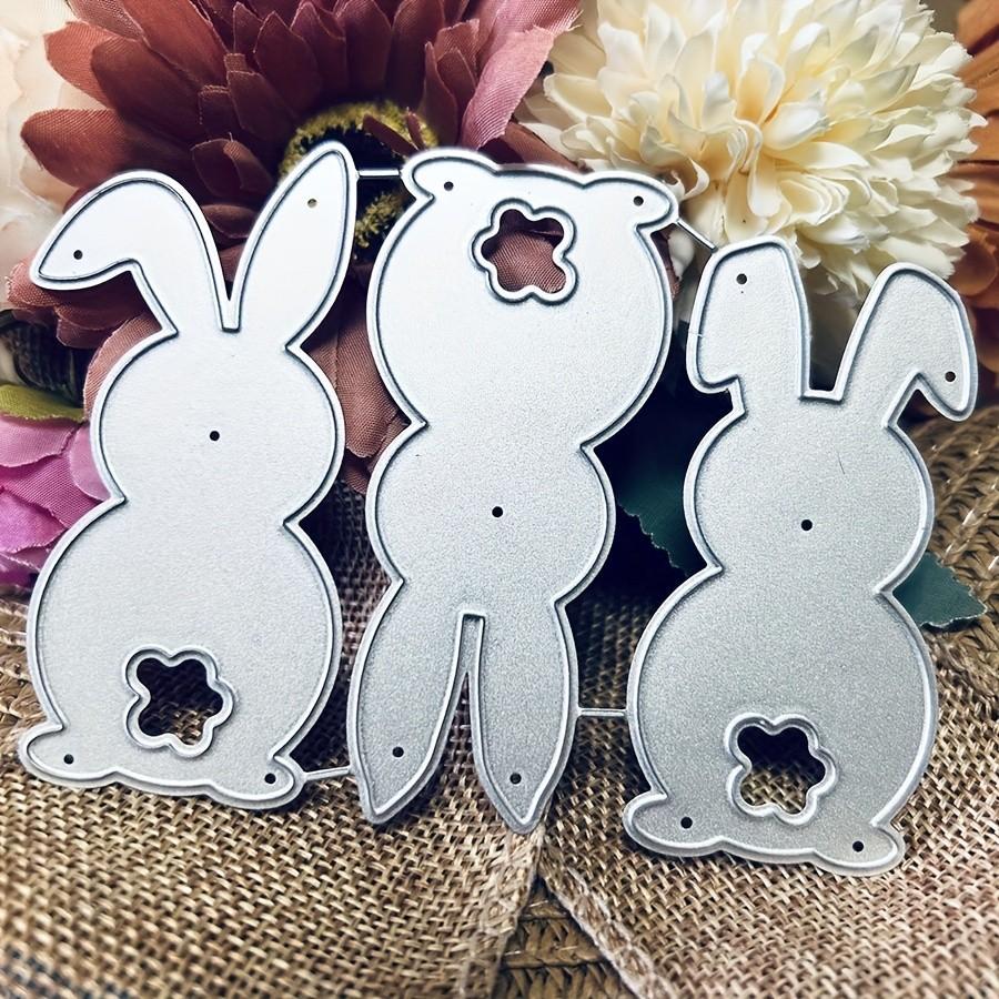 Easter 3pcs/lot Rabbits Metal Cutting Dies Cutter Stencils Scrapbooking Decorative Embossing Photo Album Decor Card Making DIY Craft