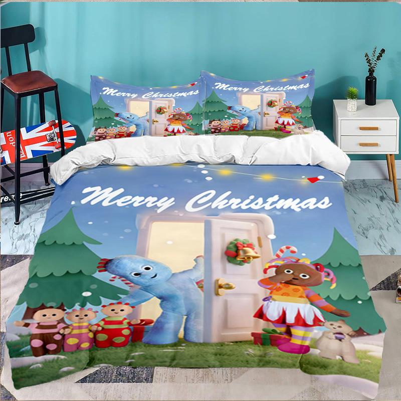 3PCS Night Garden Bedding Set,Including 1pc Duvet Cover And 2pcs Pillowcases Perfect for Bedroom, Dormitory, Large size Fan Christmas gift