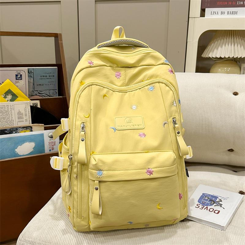 Zaino Stile College da Donna Zaino Ricamato Zaino Scolastico per Studenti