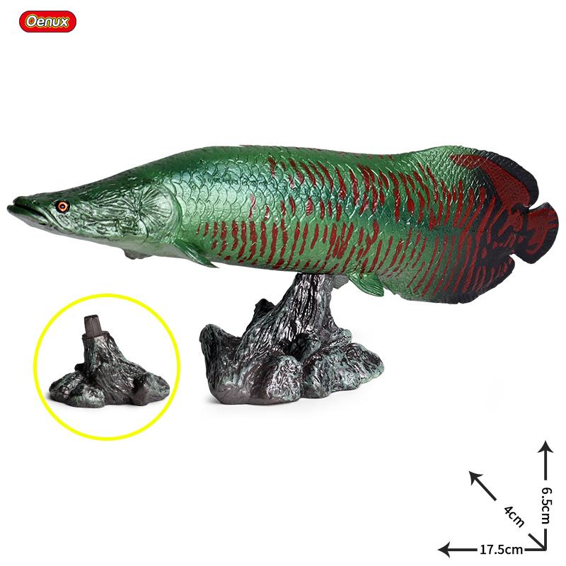 Oenux Sea Life Animals Model Action Figures Ocean Fish Sailfish Bass Grouper Salmon Aquarium Figurines PVC Educational Kids Toy