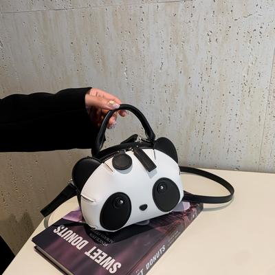 Girl Cute Panda Crossbody Bag  New Cartoon Handheld Shoulder Bag Casual Fashion Versatile Commuter Bag