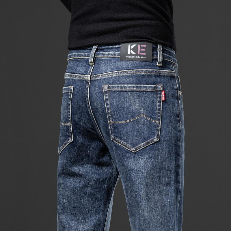 2024 Autumn/Winter New Men'S High End High Quality Jeans Thick Edition With Velvet Warmth, Casual Versatile Trendy Long Pants