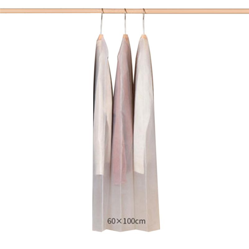 Practical-Clothing Dust Cover Transparent Thickened Washable Dust Bag PEVA Household Dust Cover Coat Suit Cover Hanging Pocket NONE