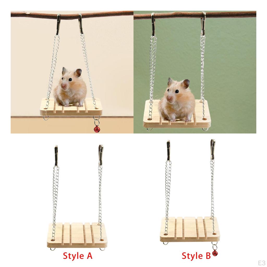 Hamster Swing Toy Climbing Hanging Hammock Decorative Practial Standing Holder for
