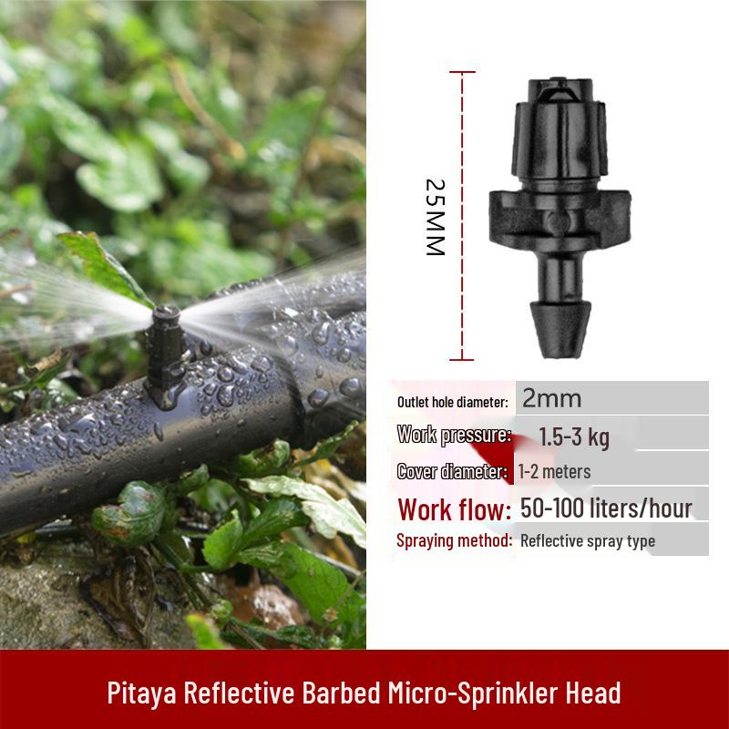 Pitaya PE Drip Irrigation Barbed Micro Sprinkler Head with Double-Sided Precision Spray and Atomization