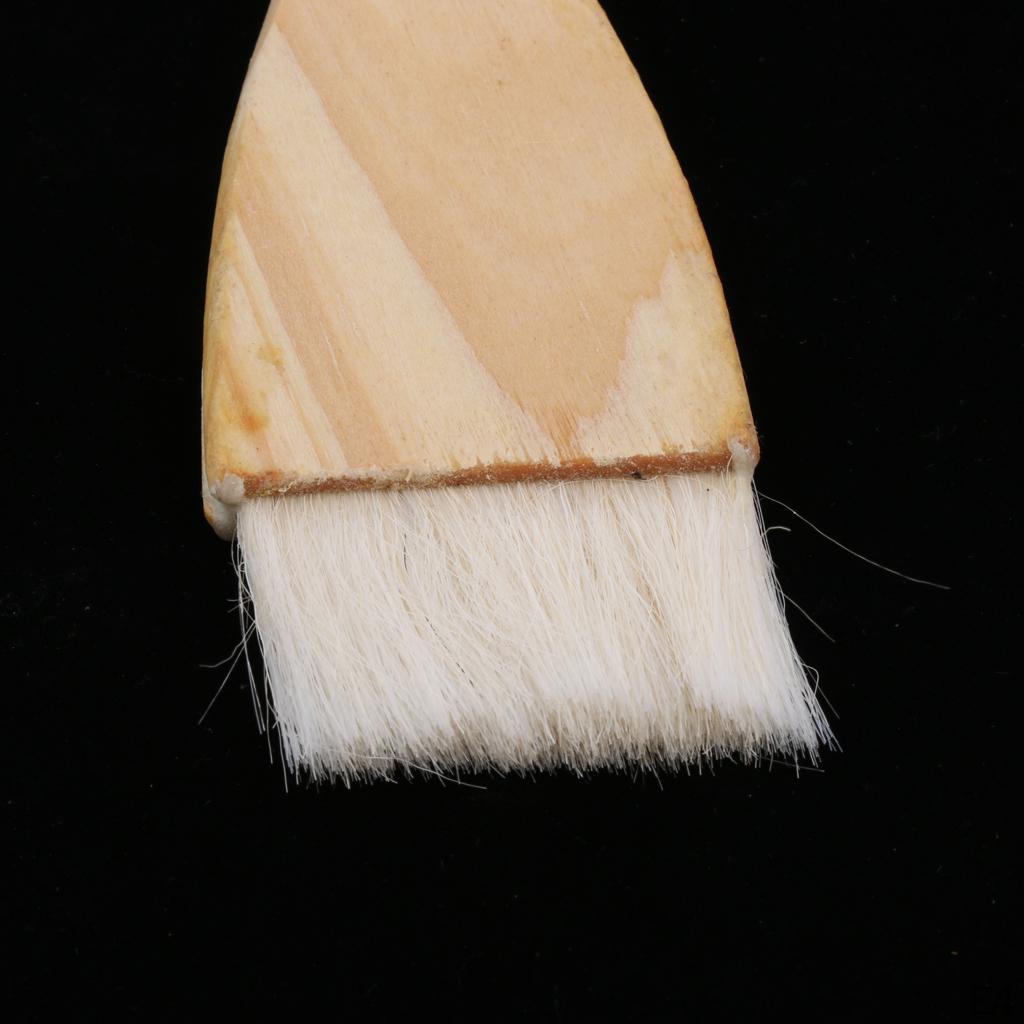 Baking BBQ Wool Brush Wooden Handle Cake Bread Barbecue Oil Butter Tool