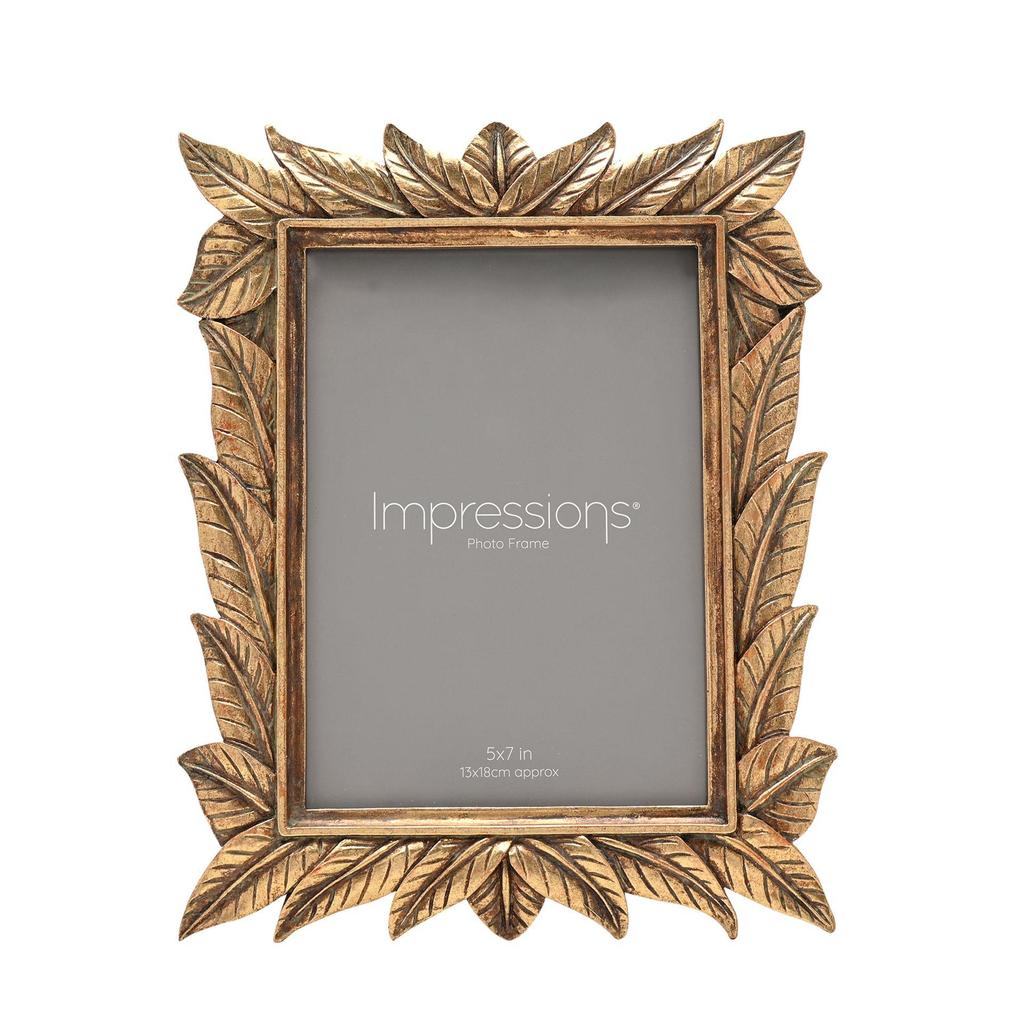 Impressions Leaf Design Resin Photo Frame 5 X 7