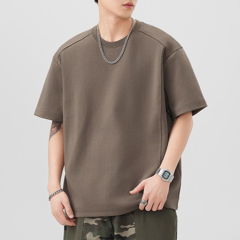 Short-sleeved T-shirt for Men's Summer New Loose T-shirt for Five-quarter Sleeves