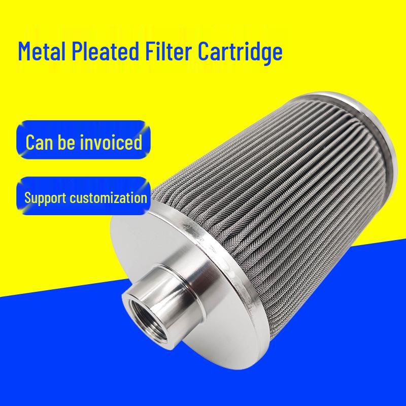 Melt Threaded Pleated Fuel and Vacuum Oil Glass Fiber Filter Element