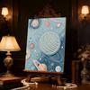 DIY Pearl Painting Set Planet Pattern Home Decoration Handmade Sticky Diamond Creative Canvas Pearl Art Painting Crafts Perfect Gift