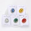 Broche Oval de Cristal con Girasol para Mujer Unisex Pines de Solapa Fiesta de Oficina Regalos para Amigos Accesorios