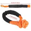 Manille souple en fibre synthétique pour remorquage de véhicule hors route, corde de traction pour remorque de voiture avec manchon de protection, capacité de 38 000 lb