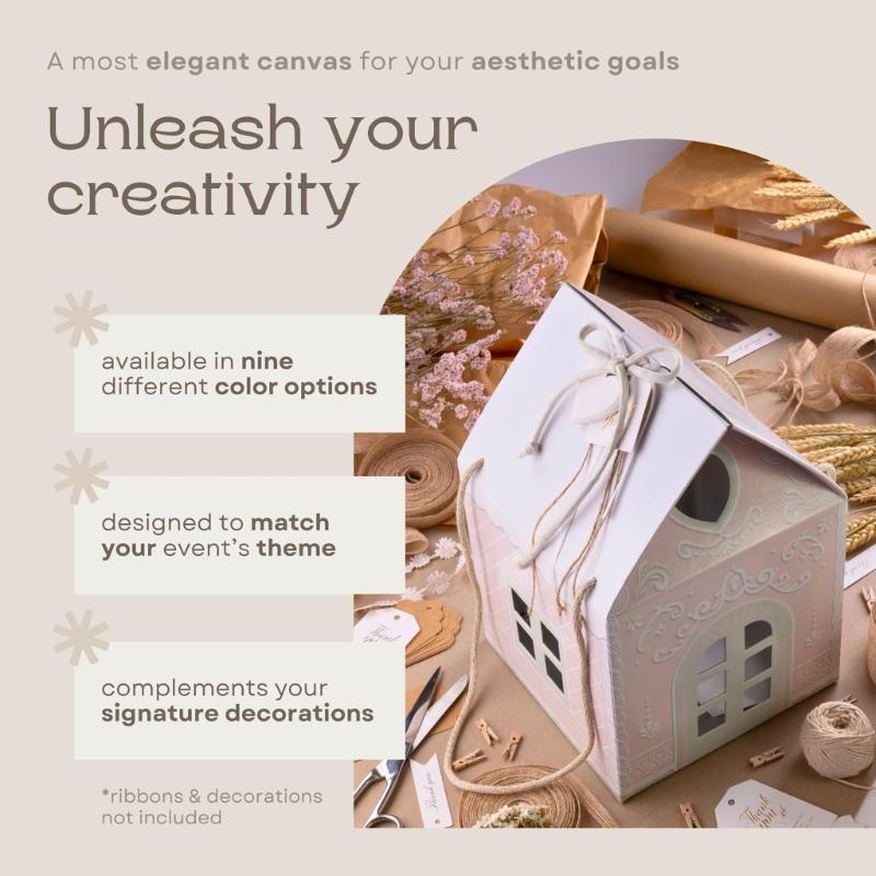 Ferien Papierhaus Set Geschenkbox Festival Dekoration Geschenk Feiertags-Vitrine Saisonale Tischdekoration