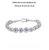 S925 Sterling Silver Moissanite Round Bracelet - Luxury Heavy Industry Style, Super Shiny High-End Women's Jewelry.