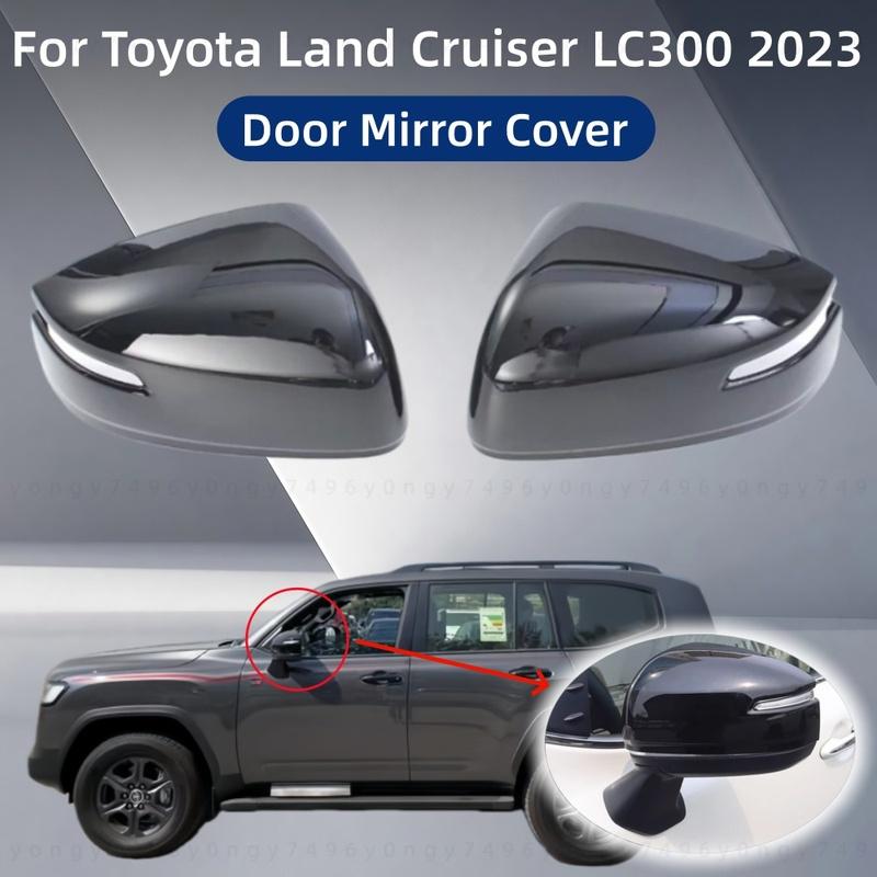 Car Upgrade ABS Carbon Rearview Accessories Plated Door Mirror Cover Trim Paste Style For Toyota Land Cruiser LC300