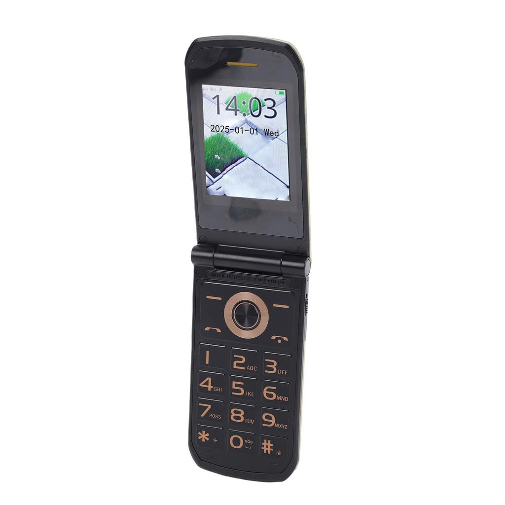 4G Flip Phone 4G LTE Unlocked Mobile Phone for Seniors 2.4 Inch 1.44 Inch Dual Screen Inner Outer with SOS MP3 Call SMS