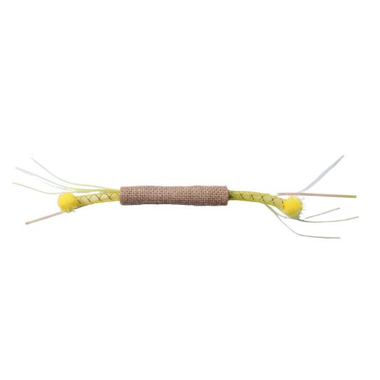 Cat Scratching Toy Mesh Tube Toy, Interactive Kitten Chew Flexible with Linen Stress Relief Entertainment Wrap And Plush Balls, Safe Teething
