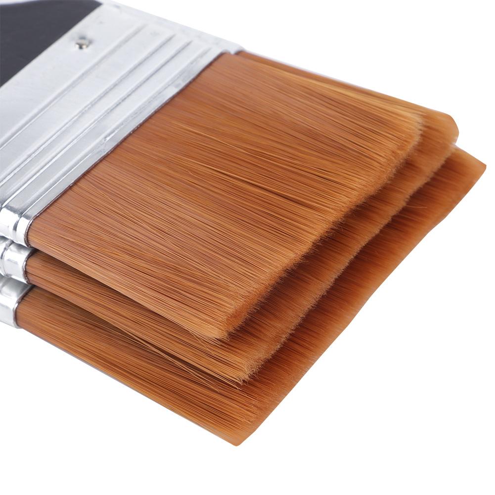 7pcs Lightweight Wooden Handle Flat Paint Brushes Set for Oil Painting Acrylic Painting