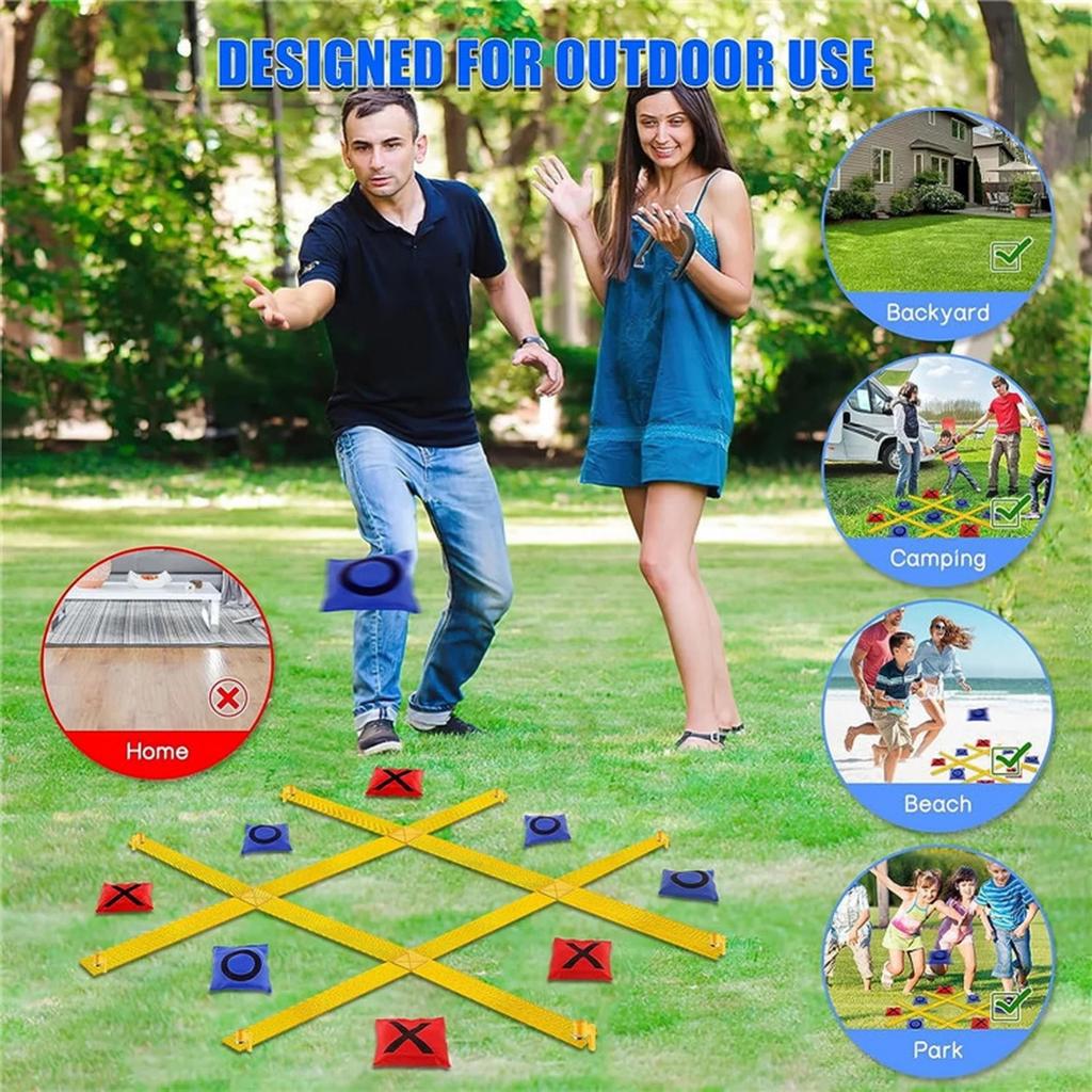 Toss Game For Kids And Adults Portable Yard Game Set With Beans Bags Outdoor Camping Beach Lawning Game Easy Setup And Carry Straps For Family Fun