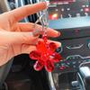 Lady Personalized Keychain With Crystal Floral Design Perfect Accessory For Bag