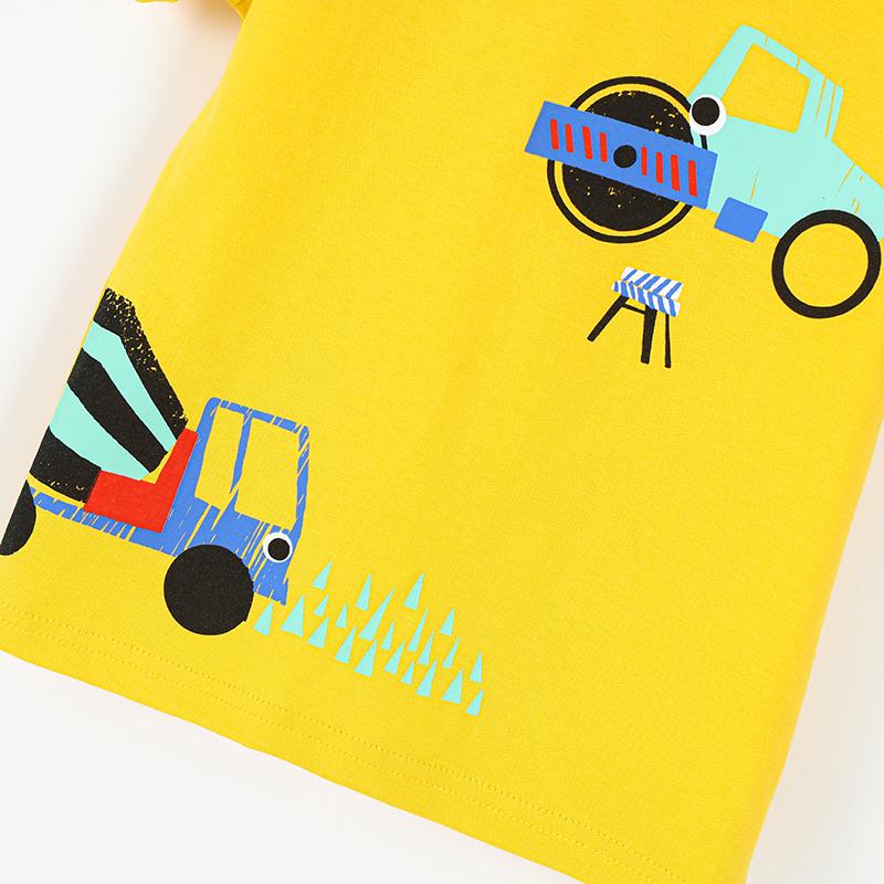 Little Maven Kids Clothes Baby Boys 2026 New Summer Korean Children's Clothes Children's Clothing Cartoon Excavators T-shirts
