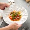 Special-Shaped Pleated Deep Vegetable Plate, Premium Japanese Tableware, Western Salad Plate, High-End Clubhouse Cooking Plate, Dessert Plate