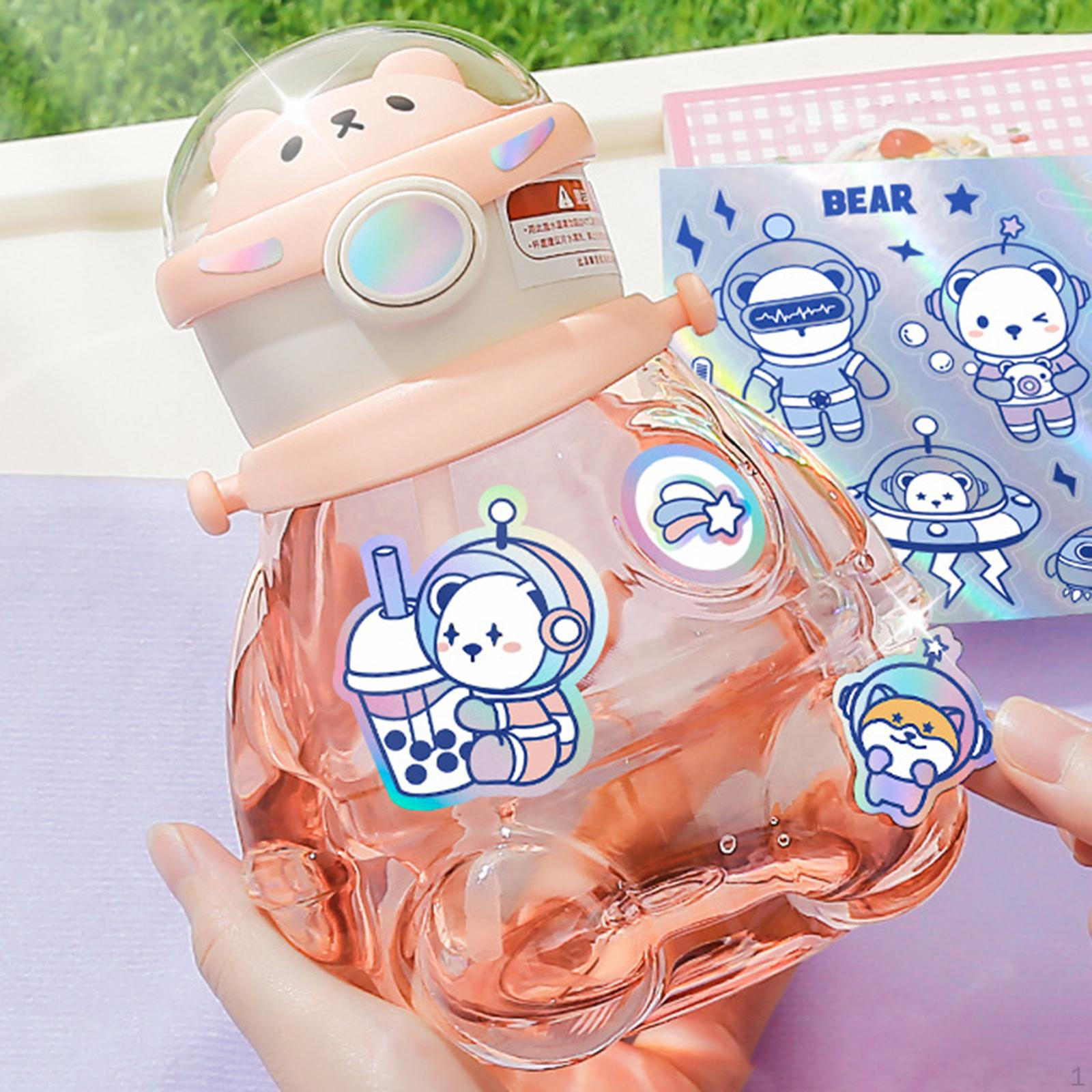 

Bottle Bear Reusable Water Wide Mouth Tumbler Unique Sports Drink Kids рожевий