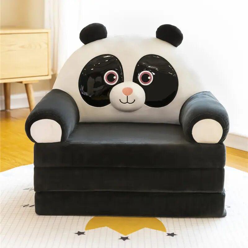 Foldable Cartoon Animal Plush Sofa Chair for Kids