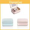 Double Layer Leather Jewelry Case With Secure Zipper For Wedding And Holiday Use