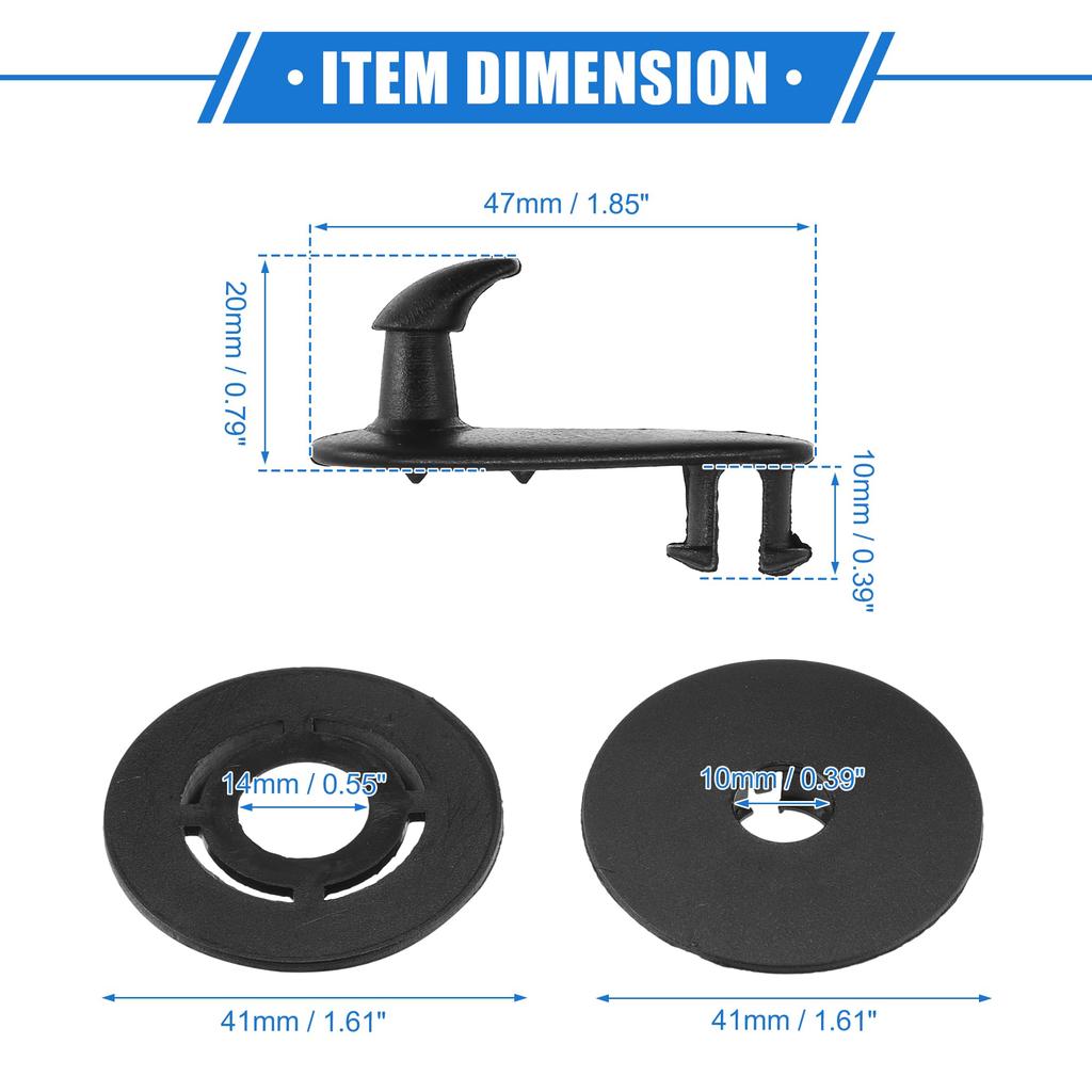 VekAuto Toyota a Lexus Držák do auta Retainer s odolnými protiskluzovými plastovými černými upevňovacími klipy na podlahovou rohož