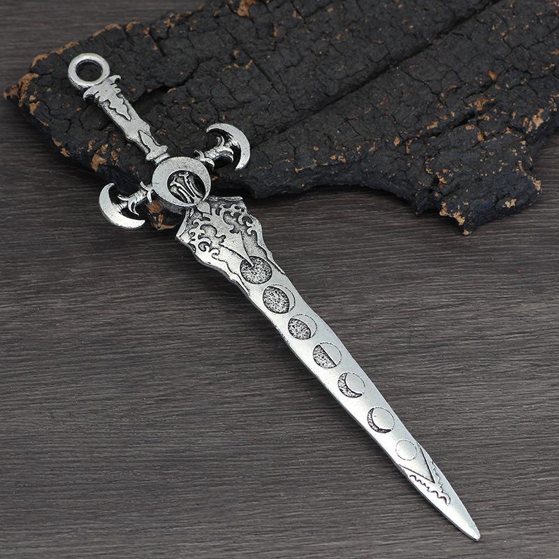 Punk Personality Retro Viking Sun Moon Sword Women's Hair Hairpin Niche Fashion Daily Hair Hairpin Ancient Style Clothing Match