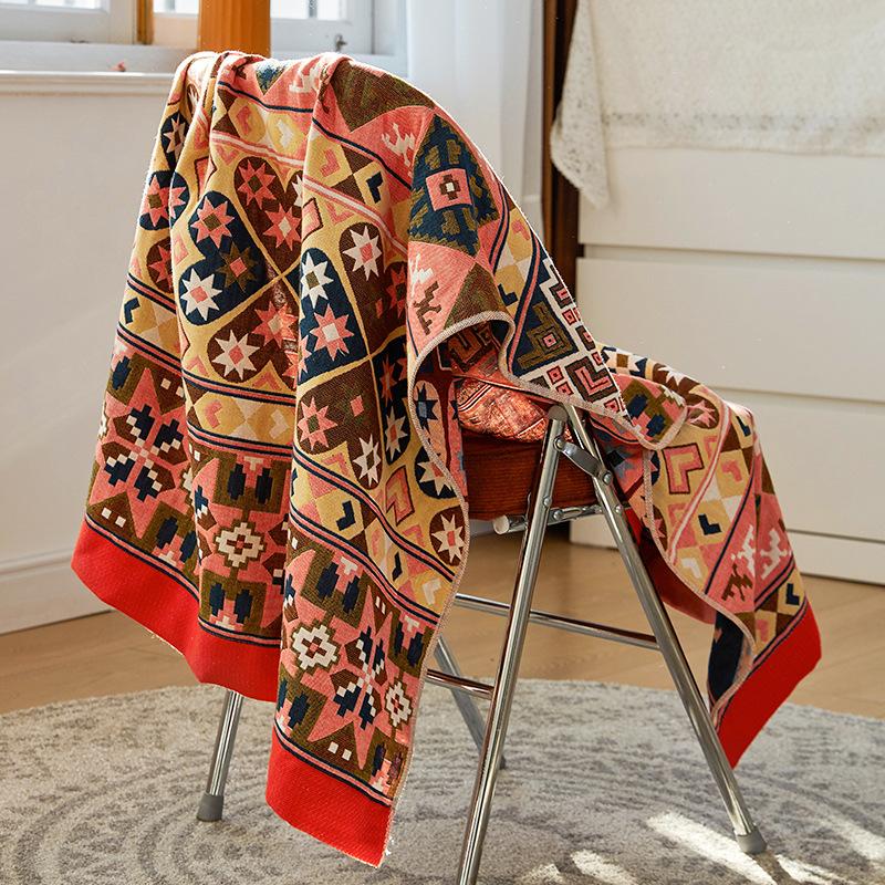 Floral Striped Cotton Gauze Bath Towel, Absorbent Quick-drying Lint-Free Shower Towel, Oversized Comfortable Blanket, Bathroom Supplies, Home Supplies