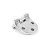 2Pcs Set 316 Stainless Steel Boat Hinges 66 * 30mm Silver Marine Hinges Stamping Cabinet 180 Degree Turn Door Hinges