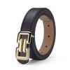 Women's Multicolor Leather Belt with Alloy Buckle - Versatile Thin Waist Belt