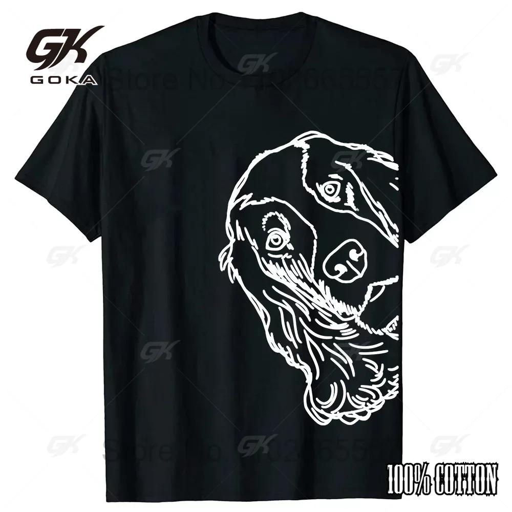 Lustiges Buntes Splash Art Cocker Spaniel Hund Baumwoll T-Shirt Tee Tops Rundhals Kurzarm T-Shirt Lässig Basic T-Shirts