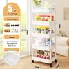 Mid-Century 5-Tier Rolling Storage Cart