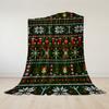 Xmas Knit Stripe Flannel Blanket Warm Soft Halloween Christmas Couch Warm Cozy Decorative Decor Gift For All Season