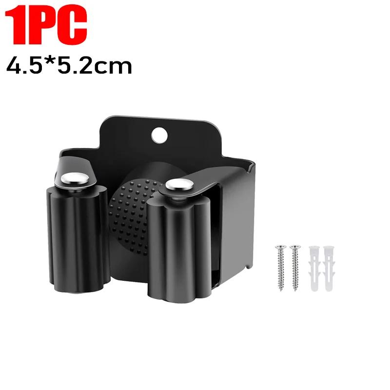 10/1PC Wall Mounted Mop Clips Holder Mop Organizer Rack with Screw Brush Broom Hanger Hooks Waterproof Bathroom Shelf Accessorie