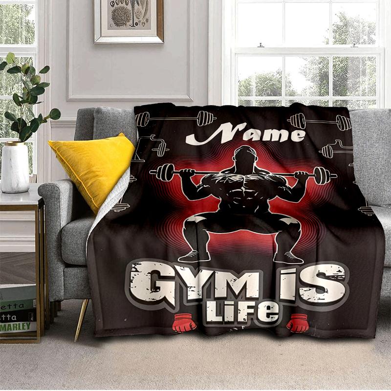 1PC Custom Name Strength Motivation outdooor Flannel blankets Throw Blanket All-Season Throw Gift Bedspread for Couch, Bed, Camping Holiday Birthday g
