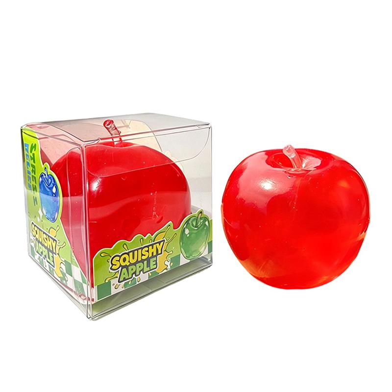 Clear Green Squeeze Toys Stress Relieving Fidget Toys BPA Free for Adults Office Work Anxiety Release red