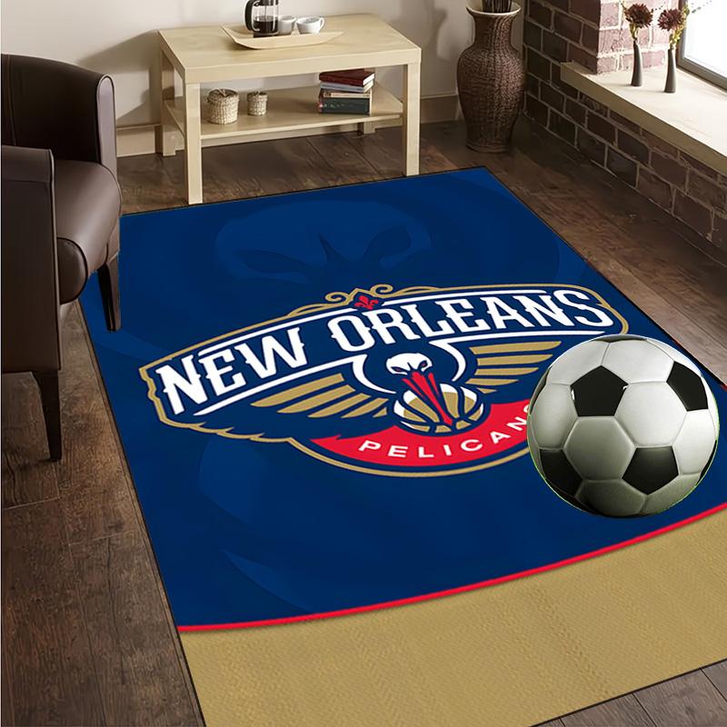 Pelicans Team Spirit Rug Office Carpet Non-Slip Mat, Chair Rug Floor Covering for Gaming, Bedroom, Living Room , Home Decor Christmas Gift