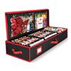 Good-Gift Wrap Organizer Bag Wrapping Paper Storage Bag Useful Pockets For Xmas Accessories Underbed Storage For Decorations