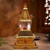 Buddhistische Stupa Figur Heilige mit Kristallkörper Verzierter Reliquienschrein Spitze für Buddhisten,