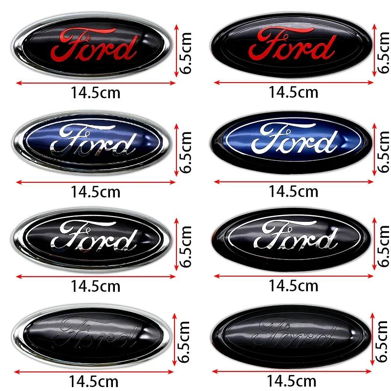 Car Sticker Ford ABS 14.5 Car Front Head Hood Bonnet Logo Rear Trunk Badge Sticker For Ford Mondeo Focus Fusion MK2 MK4 F150 F25