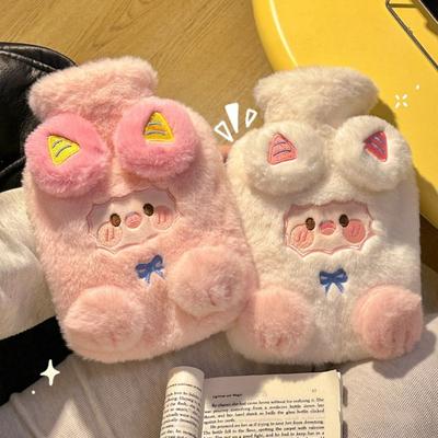 Soft Cute Warm Water Bag Lamb Pattern Cartoon Hot Water Bottles Leak-proof with Cover Belly Warmer Gifts