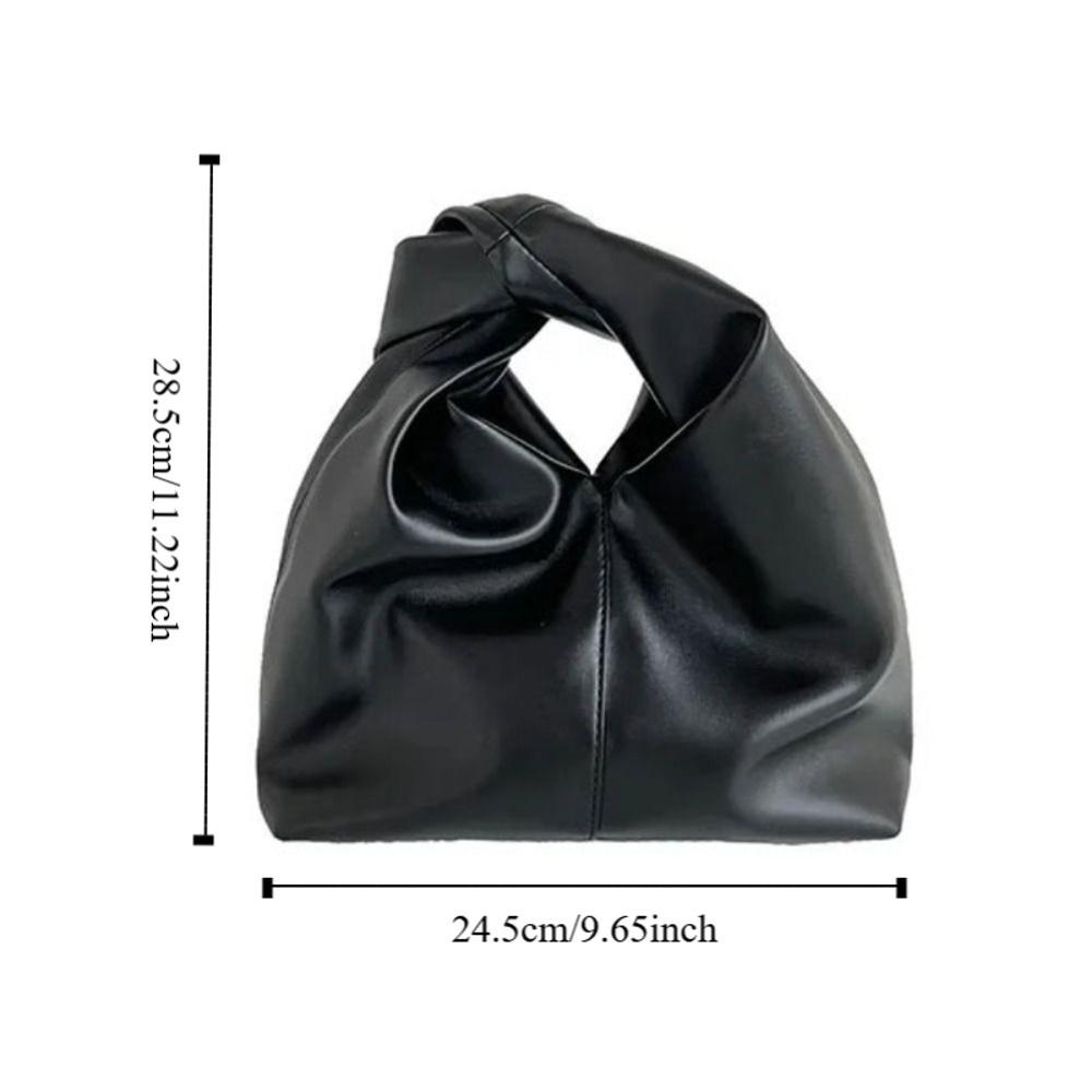 Large Capacity Women's Handbag Solid Color Tote Bag Durable Pleated Cloud Bag  Outdoor